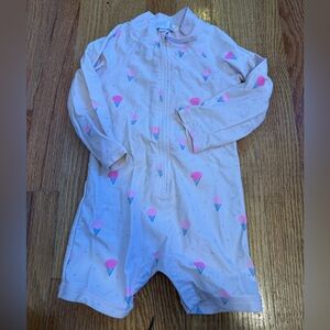 Egg New York Ice Cream Print Shortall Swimsuit Pink 12-18 months